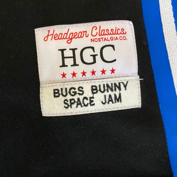 Headgear Classics Basketball Jersey Mens M Black Space Jam Bugs Bunny #1 - Picture 3 of 4